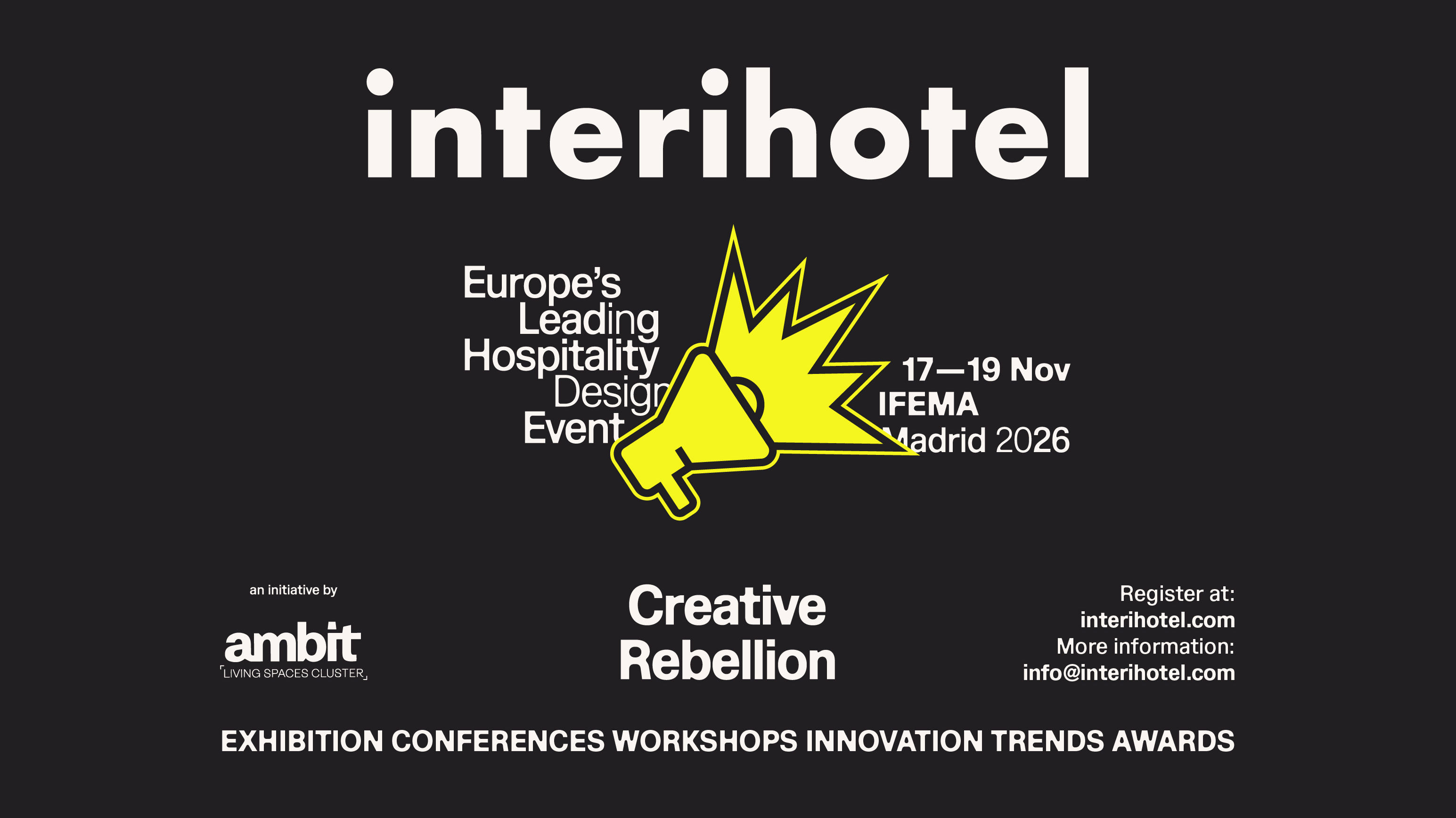 Stefan Sagmeister, Neri&Hu y Dani García encabezarán el programa de interihotel MAD26